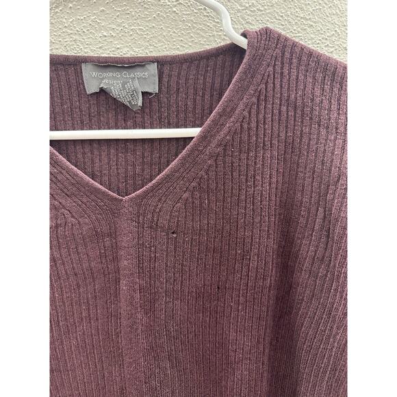 Working Class Designs & Co Womens Sweater Size 18/20 Purple Long Sleeve V-Neck - Picture 3 of 11
